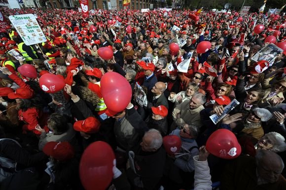 Akimirka iš protesto akcijos
