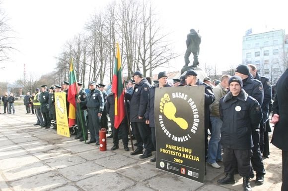 Akimirka iš protesto akcijos.