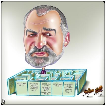 Valentino Mazuronio šaržas