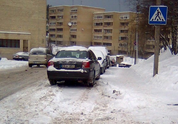 TOYOTA ant pėsčiųjų perėjos
