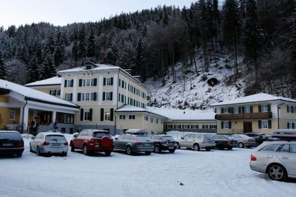 Slidininkų viešbutis „Bad Serneus“ Šveicarijoje