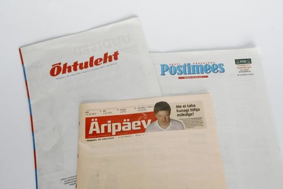 Dienraščio „Postimees“ pirmasis puslapis