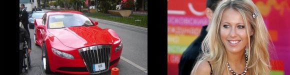 Ksenija Sobčak važinėja AG EXCALIBUR