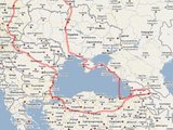 Žygio &bdquo;Aplink Juodąją jūrą&ldquo; žemėlapis