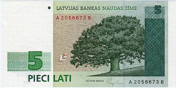 Latvijos latai.