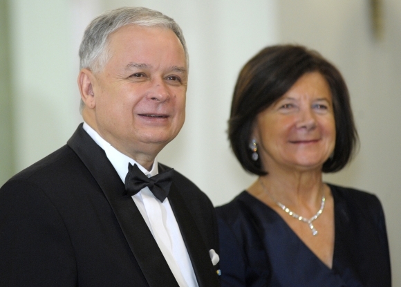 Lechas Kaczynskis ir jo žmona Maria