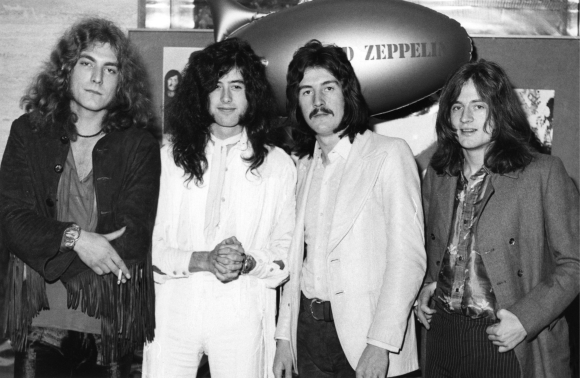 „Led Zeppelin“ 1969-aisiais: (iš kairės) Robertas Plantas, Jimmy Page'as, Johnas Bonhamas ir Johnas Paulas Jonesas