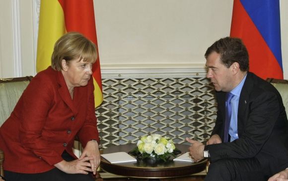 Angela Merkel ir Dmitrijus Medvedevas