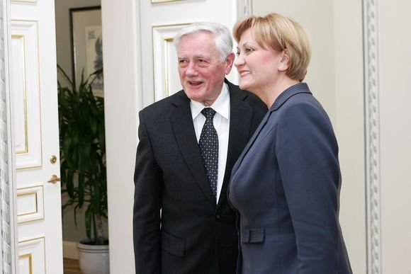 R.Budbergytė ir V.Adamkus