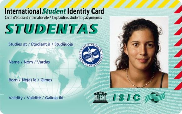 ISIC pažymėjimas VGTU studentams