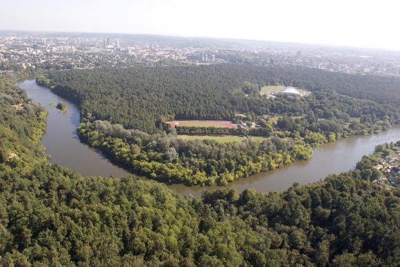 Vingio parkas iš paukščio skrydžio.