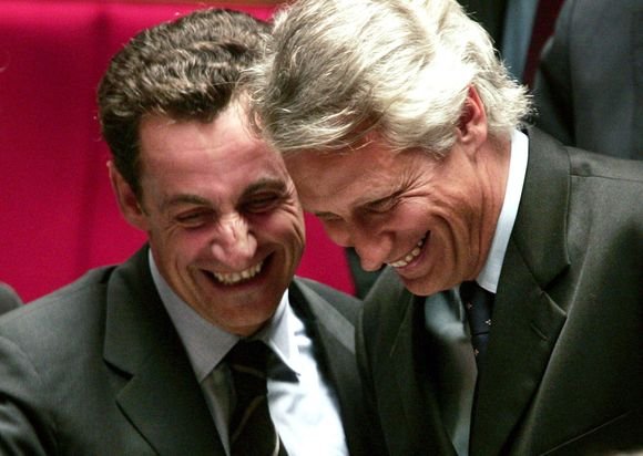 Dominique'as de Villepinas ir Nicolas Sarkozy