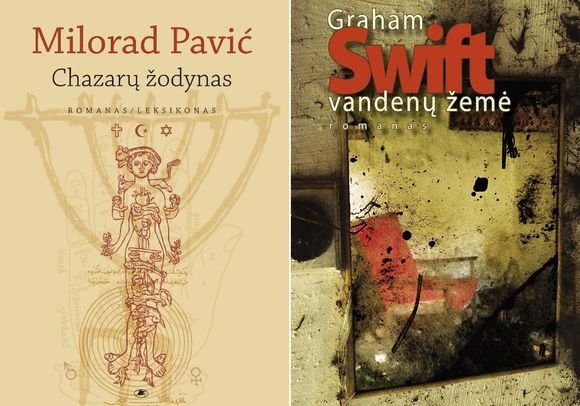 Dvi iš Lietuvos rašytojų sąjungos leidyklos naujienų - Milorado Pavičiaus, net keletą kartų rekomenduoto Nobelio literatūros premijai, romanas „Chazarų žodynas“ ir Grahamo Swifto romanas„Vandenų žemė“. 
