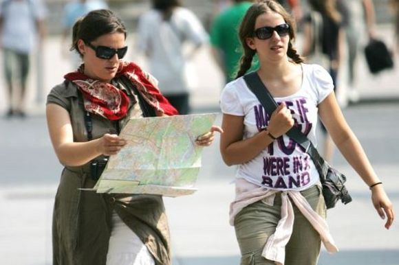 Turistės.