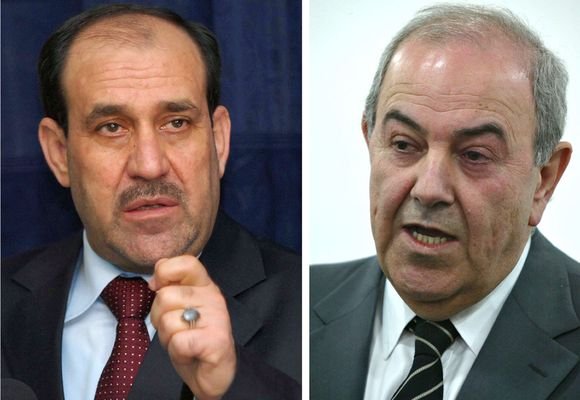 N.al-Maliki (kairėje) ir I.Allawi