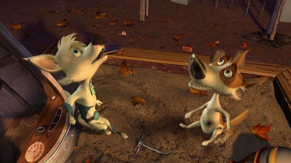 Kadras iš filmo „Kosminiai šunys: Belka ir Strelka“