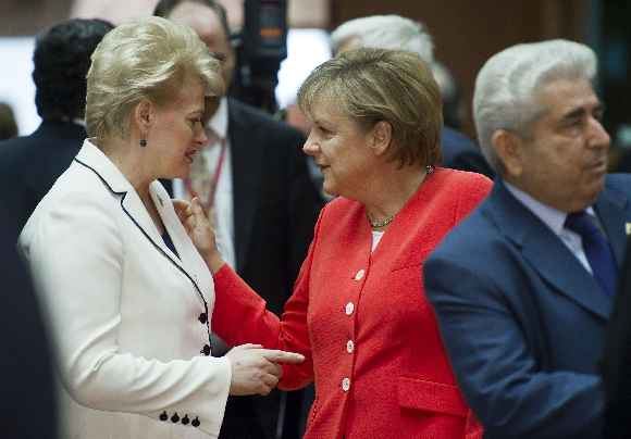 D.Grybauskaitė ir A.Merkel.