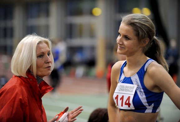 Airinė Palšytė su trenere Tatjana Krasauskiene