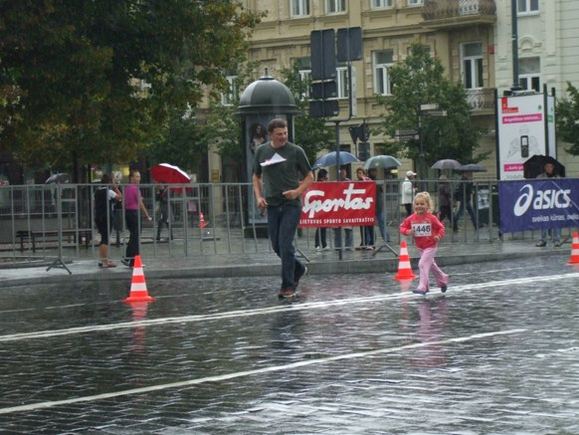 Jauniausioji šeimos narė Rūta su tėveliu Saulium