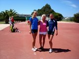 Asmeninio archyvo nuotr./Airinė Pal&scaron;ytė, Karina Vnukova bei jų trenerė Tatjana Krasauskienė
