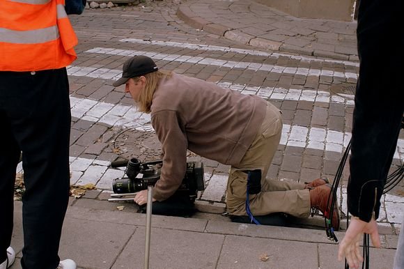 Filmavimo aikštelėje.