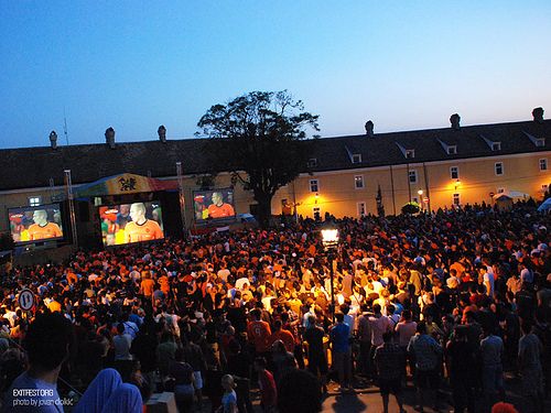 Pasaulio futbolo čempionato finalo stebėjimas festivalyje „EXIT“