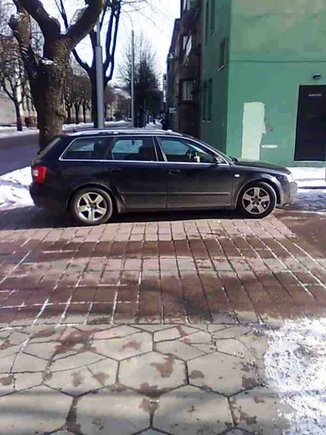 Fotopolicija: AUDI ant šaligatvio
