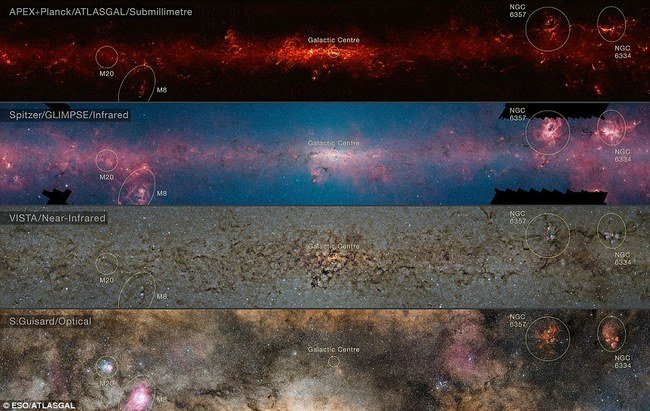 Paukščių Tako galaktikos centro erdvėlapis
