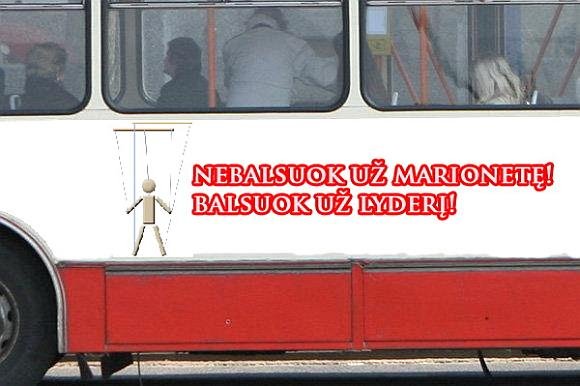 15min.lt skaitytojo Simono K. fotomontažas/„Nebalsuok už marionetę“