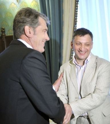 „Vkontakte“ nuotr./V.Juščenka ir A.Sliusarčukas