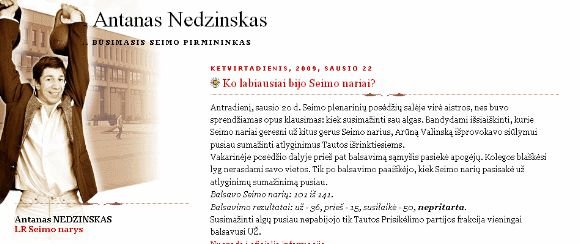 Antano Nedzinsko svetainė