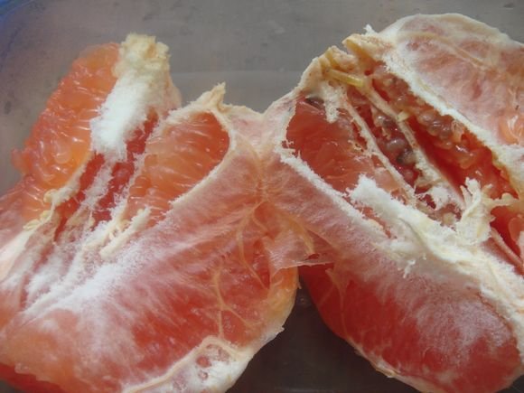 Greipfrutas su kirmėlėmis