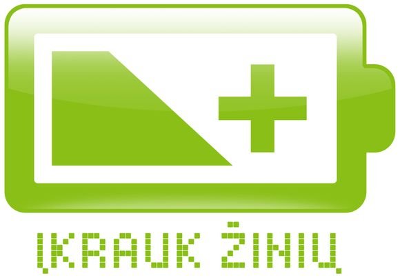 „Įkrauk žinių“ logo 