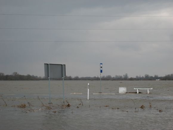 Situacija potvynio zonoje ties Rusnės sala. 