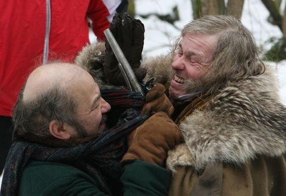 Pirmosios filmo „Tadas Blinda“ filmavimo akimirkos
