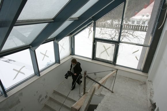 Vyriausybės vadovo rezidencijoje Turniškėse darbuojasi statybininkai