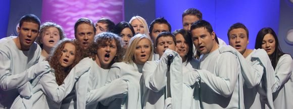 Irmanto Gelūno/15min.lt nuotr./Likę keturi chorai muzikiniame projekte „Chorų karai“ varžėsi dėl išlikimo.