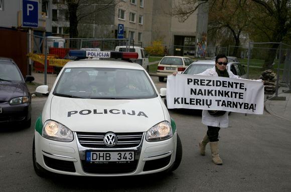 Mirus D.Kedžiui prie Generalinės prokuratūros surengta akcija