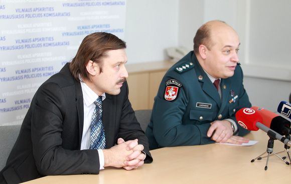 Prokuroras Nėrijus Puškorius ir Vilniaus policijos vadovas Kęstutis Lančinskas