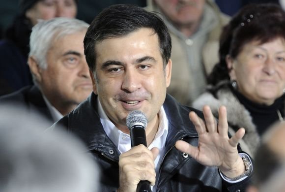 M.Saakašvilis susitikime su žmonėmis