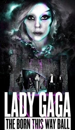 Naujojo Lady Gagos koncertinio turo plakatas