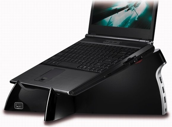 Stovas nešiojamajam kompiuteriui „Logitech Alto connect“.