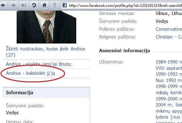 „Facebook“ „bakstelėjimo“ funkcija.