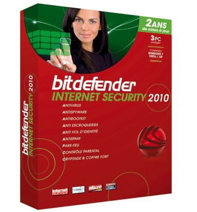 Antivirusinė programa „BitDefender Internet Security 2010“.