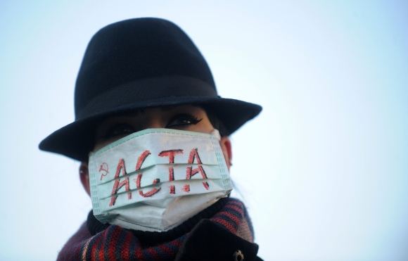 Protesto akcija prieš ACTA susitarimą