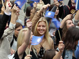 VDU studentai žygiavo Laisvės alėja