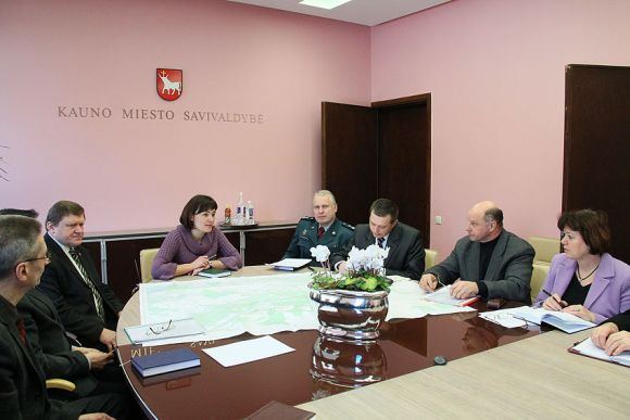 Pasitarimas dėl potvynio Kauno miesto savivaldybėje