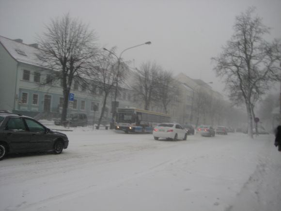 Klaipėdos miesto gatvių valytojai, nesugebėję tinkamai pabarstyti gatvių, gaus baudas.