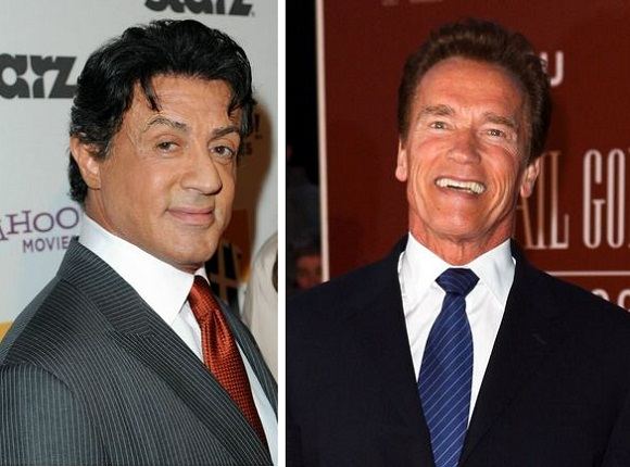 Sylvesteris Stallone ir Arnoldas Schwarzeneggeris 