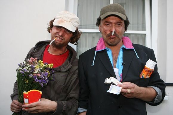  Laidos „Turtuoliai-vargšai“ dalyviai U.Kiguolis (kairėje) ir E.Bžeskas